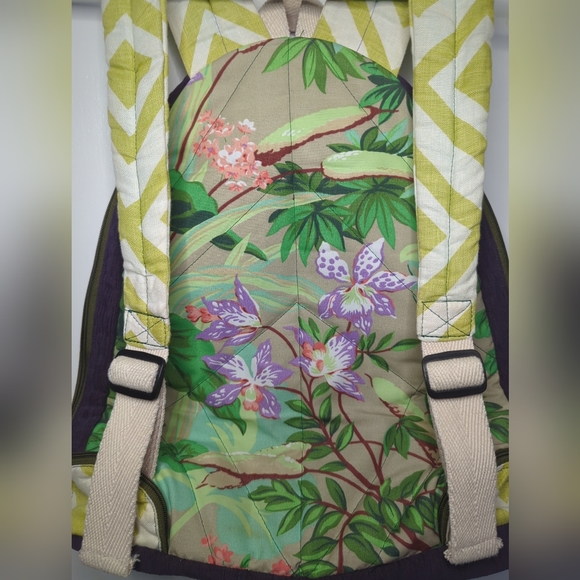Cloth And Canvas Lightweight Floral Design Backpack - Picture 4 of 16